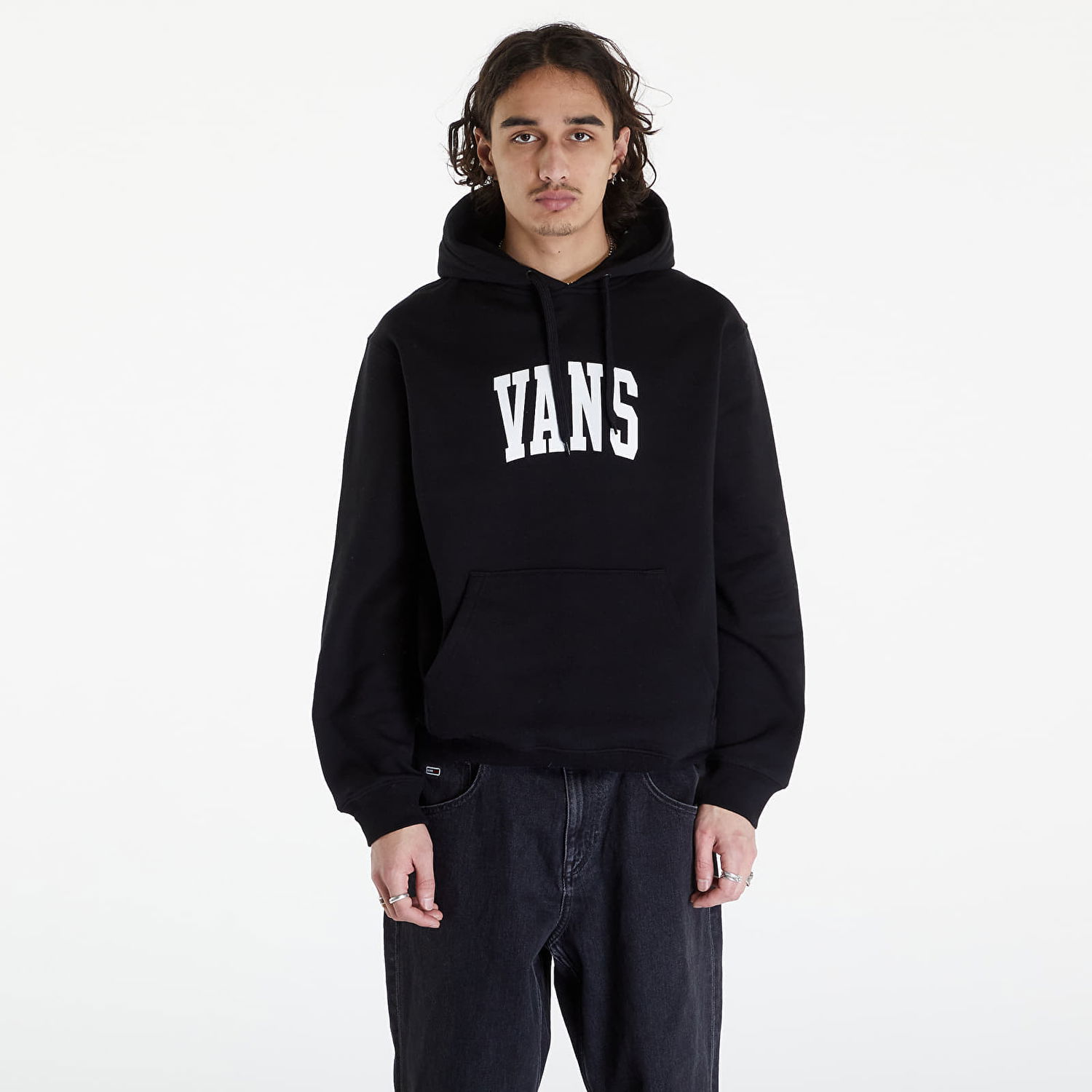 Mikina Vans Arched Pullover Hoodie Black Čierna | VN000G0NBLK1, 0