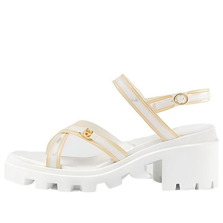 Tenisky a topánky Gucci Gucci Lug Sole Sandal with Web Biela | 645776-D3VF0-9364