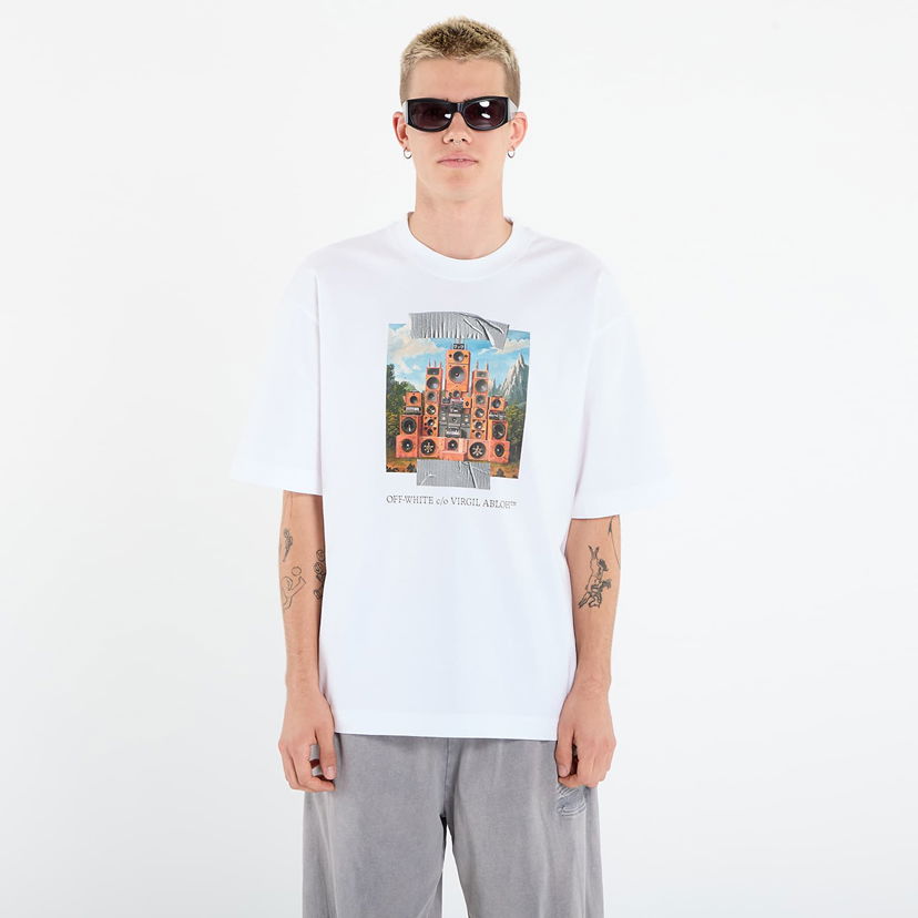 Tričko Off-White Off-White Train Off Skate S/S T-Shirt Biela | OMAA120F25JER0040110