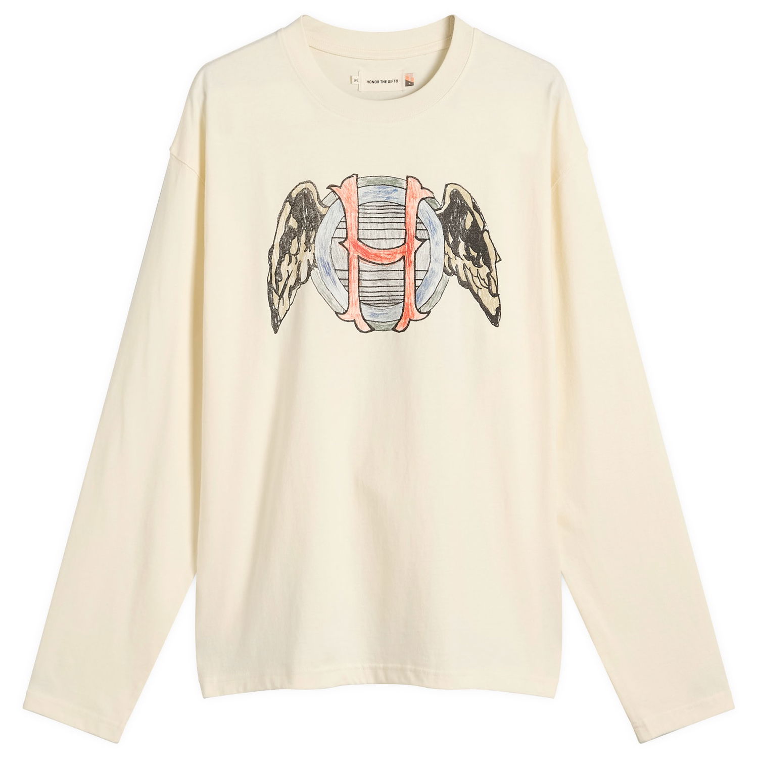 Tričko Honor The Gift Honor Wings Long Sleeve T-Shirt Béžová | HTG250248-BON, 0