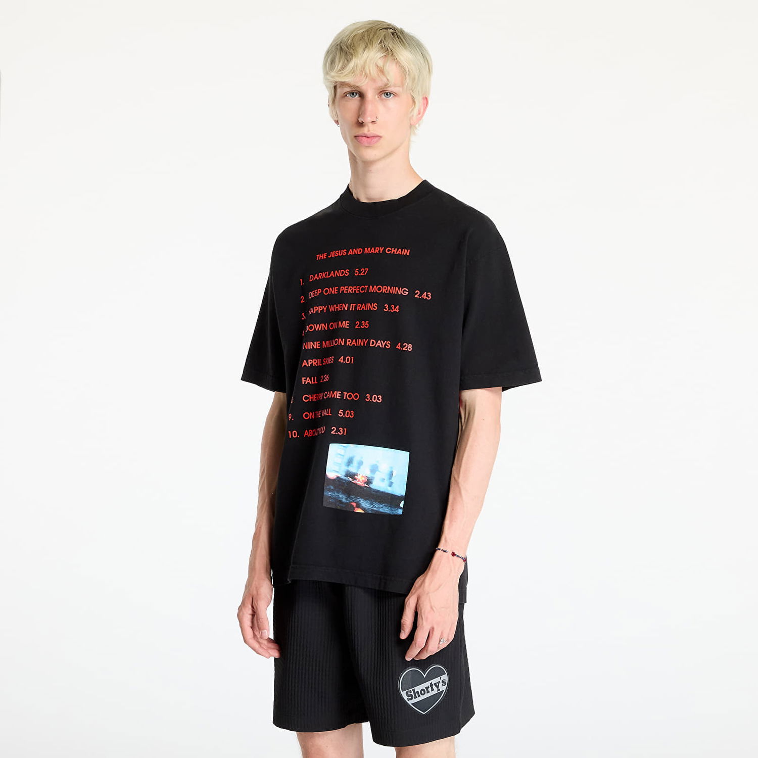 Tričko Pleasures Darklands T-Shirt Black Čierna | P24F076 BLACK, 0