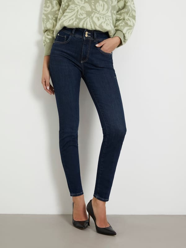 Džínsy GUESS Mid Rise Skinny Denim Pant Navy | W4RA34D59F1, 0