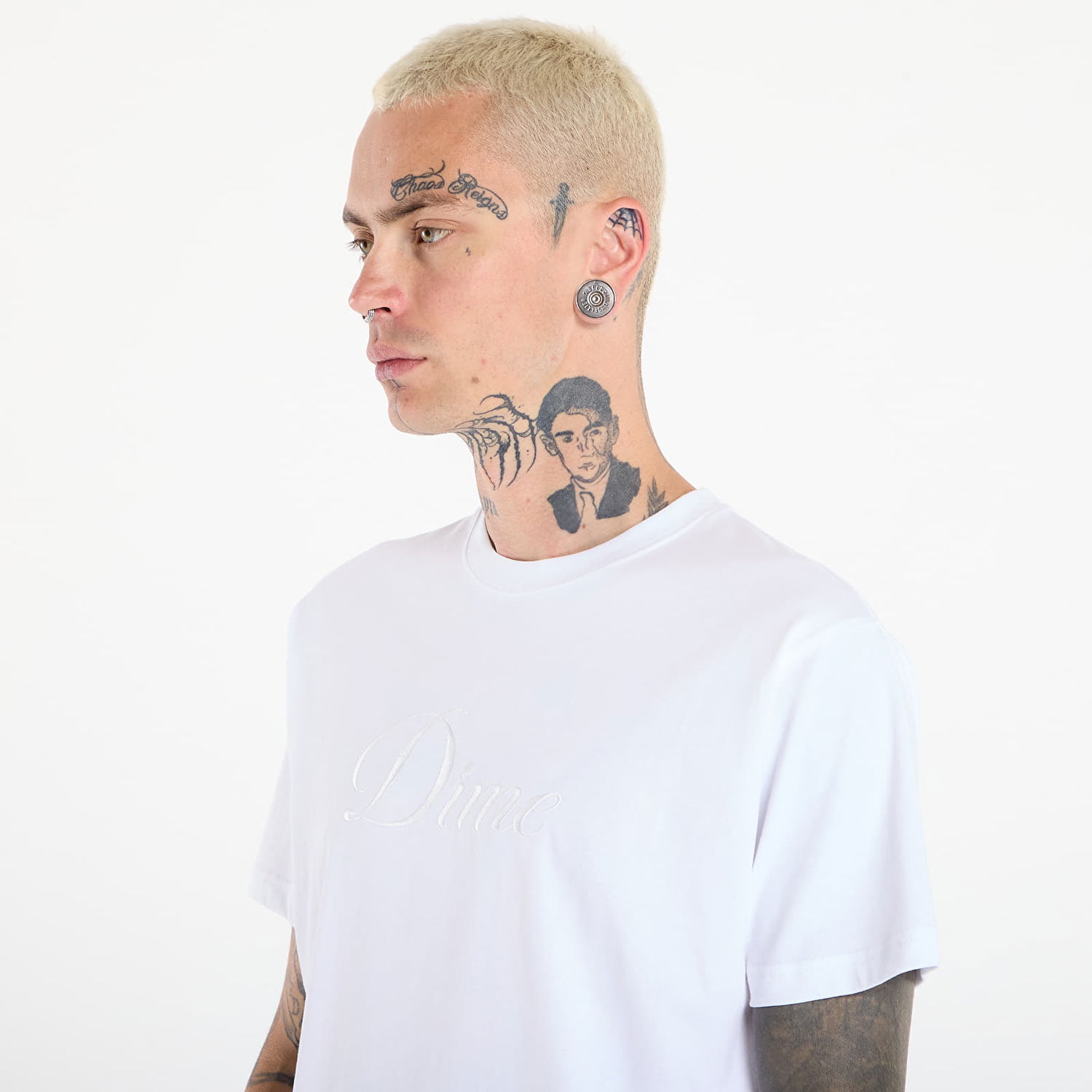 Tričko Dime Dime Cursive T-Shirt Biela | DIMEFA2574WHT, 1
