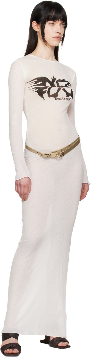 Šaty 032C 032c Fine Rib Maxi Dress Biela | S25-WRC-2631-100, 4