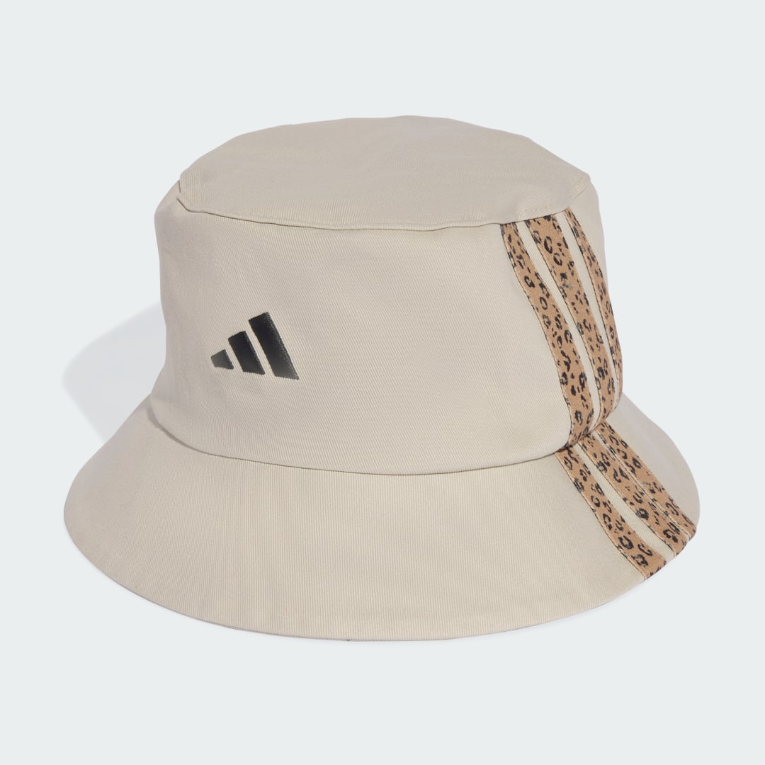 Klobúk adidas Performance Sportswear 3-Stripes Leopard Graphic Bucket Hat Béžová | JW8672, 0