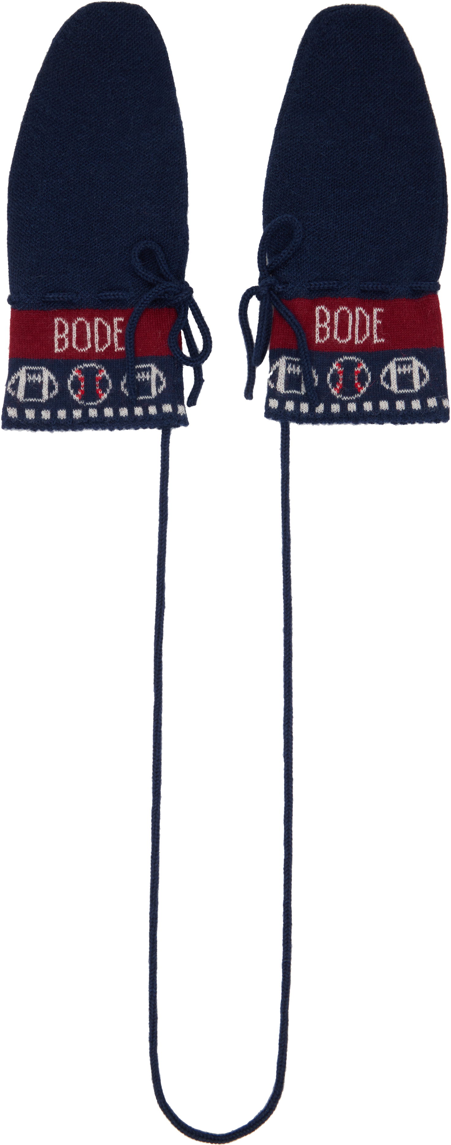 Rukavice Bode Jacquard Mittens Modrá | MRF24KA022, 0