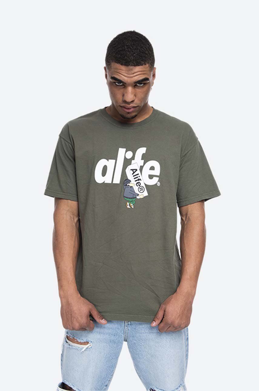 Tričko Alife T-Shirt Boostin Zelené | ALISS20.58, 0
