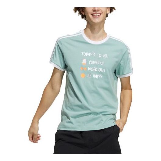 Tričko adidas Originals Smly Tee 3 Stripe Sport Short Sleeve T-Shirt Zelené | GP5791