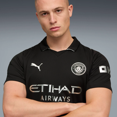 Dres Puma Manchester City Away Replica Jersey 2025/26 Čierna | 780350-02, 2