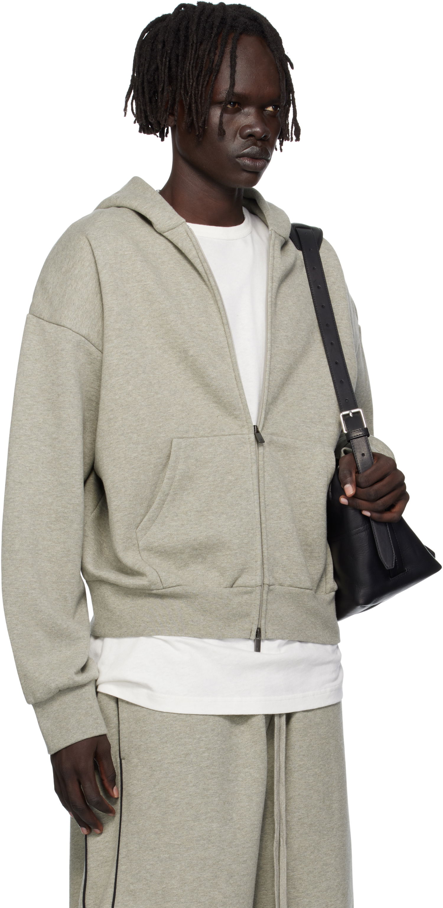 Mikina Fear of God Fear of God ESSENTIALS Fleece Zip-Up Hoodie Šedá | 192SP254785F, 1