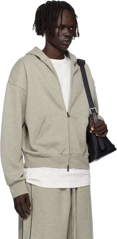 Mikina Fear of God Fear of God ESSENTIALS Fleece Zip-Up Hoodie Šedá | 192SP254785F, 1