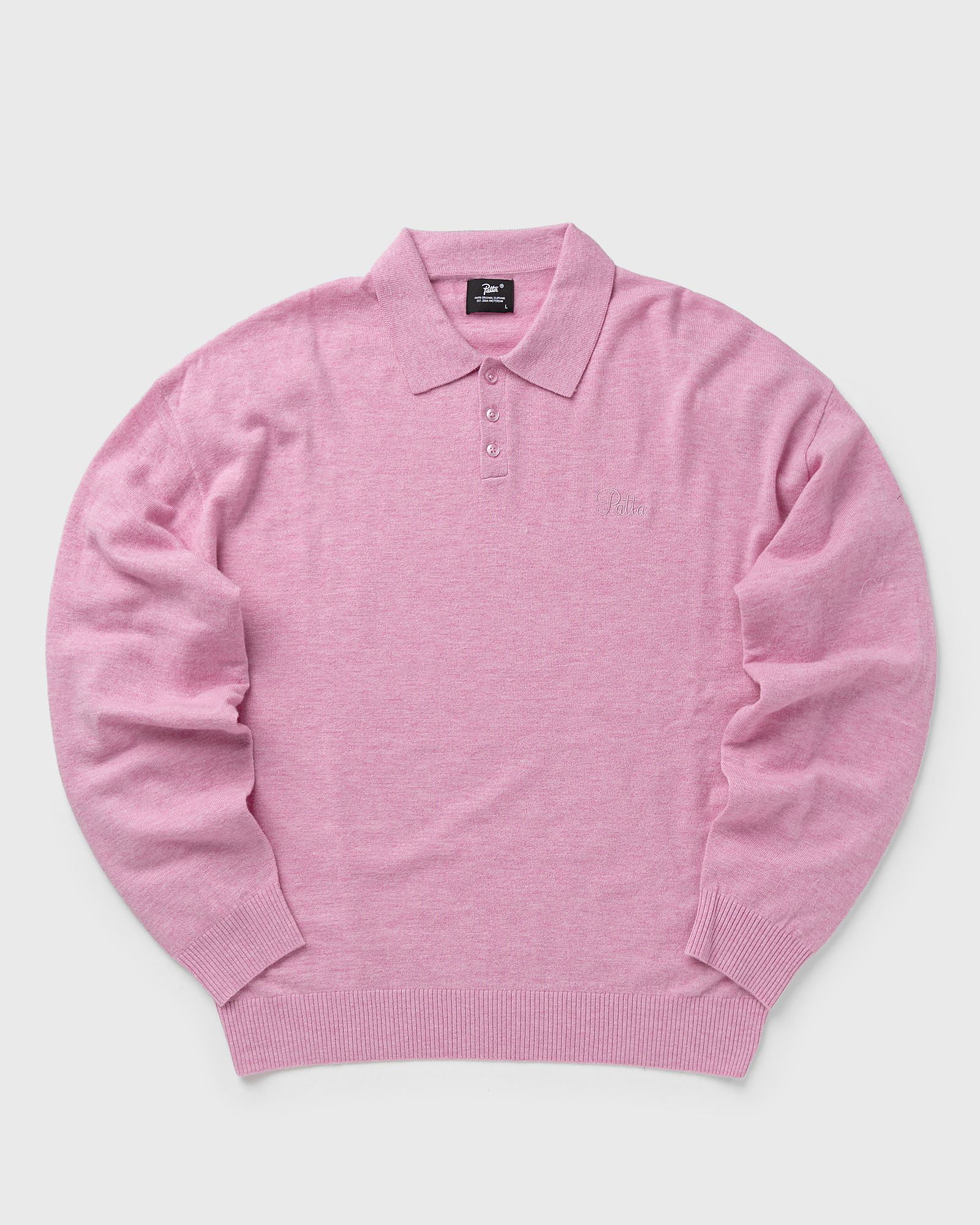 Knitted Wool Longsleeve Polo Shirt