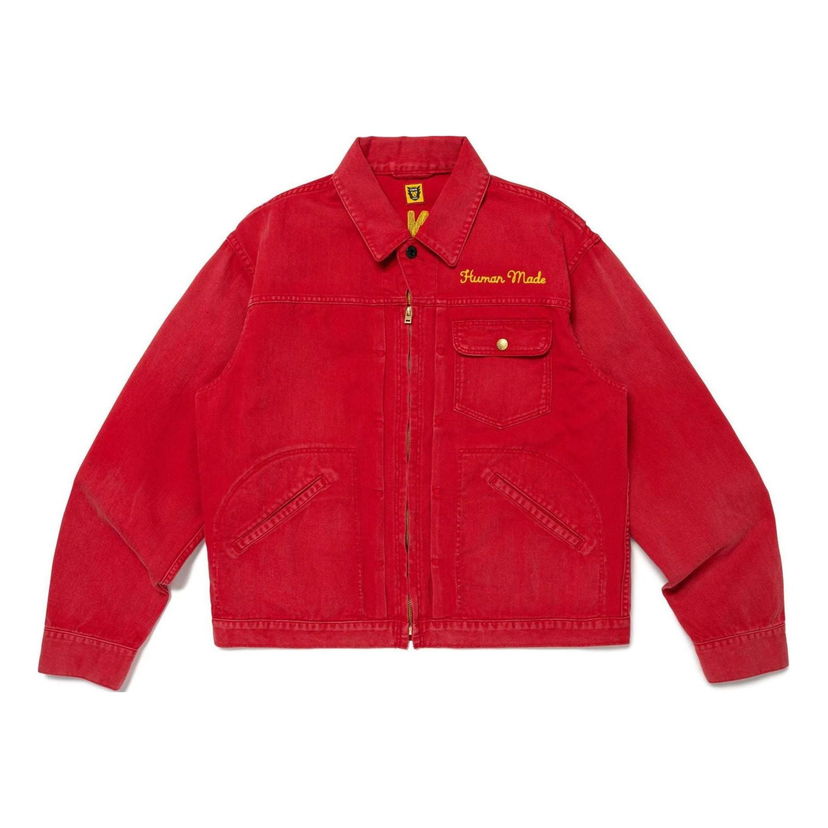 Bunda Human Made Zip-Up Work Jacket Červená | HM27JK014