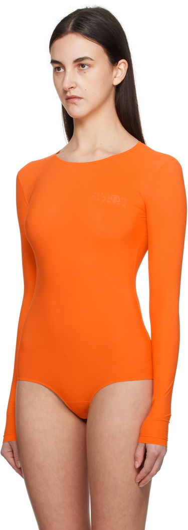 Body Maison Margiela MM6 Maison Margiela Jersey Long Sleeve Bodysuit Oranžová | S52NA0068 S20518, 3