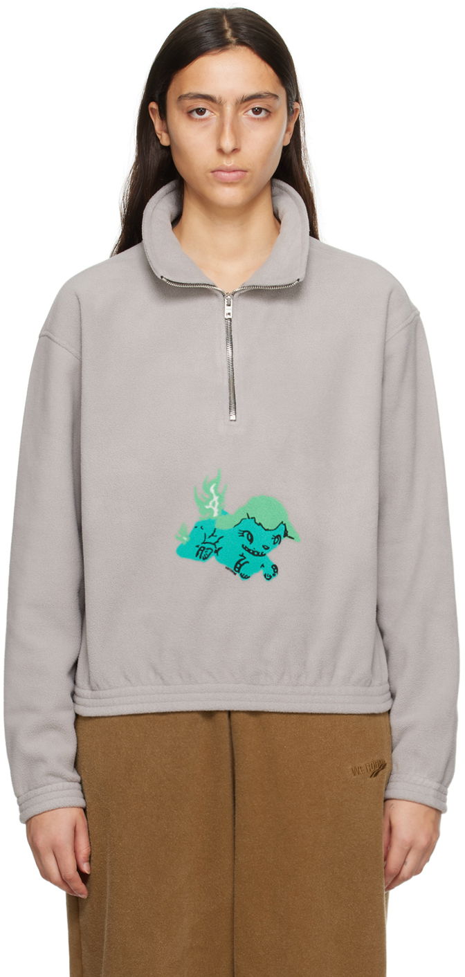 Mikina We11done We11done Pony Fleece Pullover Šedá | WD-TS3-23-893-U-GY, 0