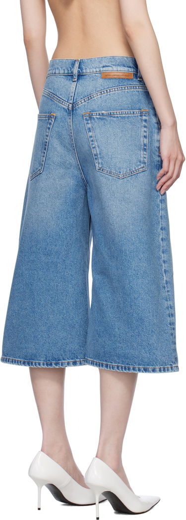 Šortky Stella McCartney Stella McCartney Vintage Wash Denim Wide Leg Shorts Modrá | 6D03493SQH05, 2