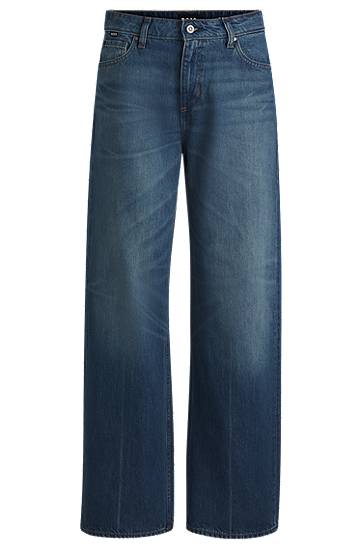 Džínsy BOSS Cotton-Blend Denim Jeans Modrá | 50522849, 0
