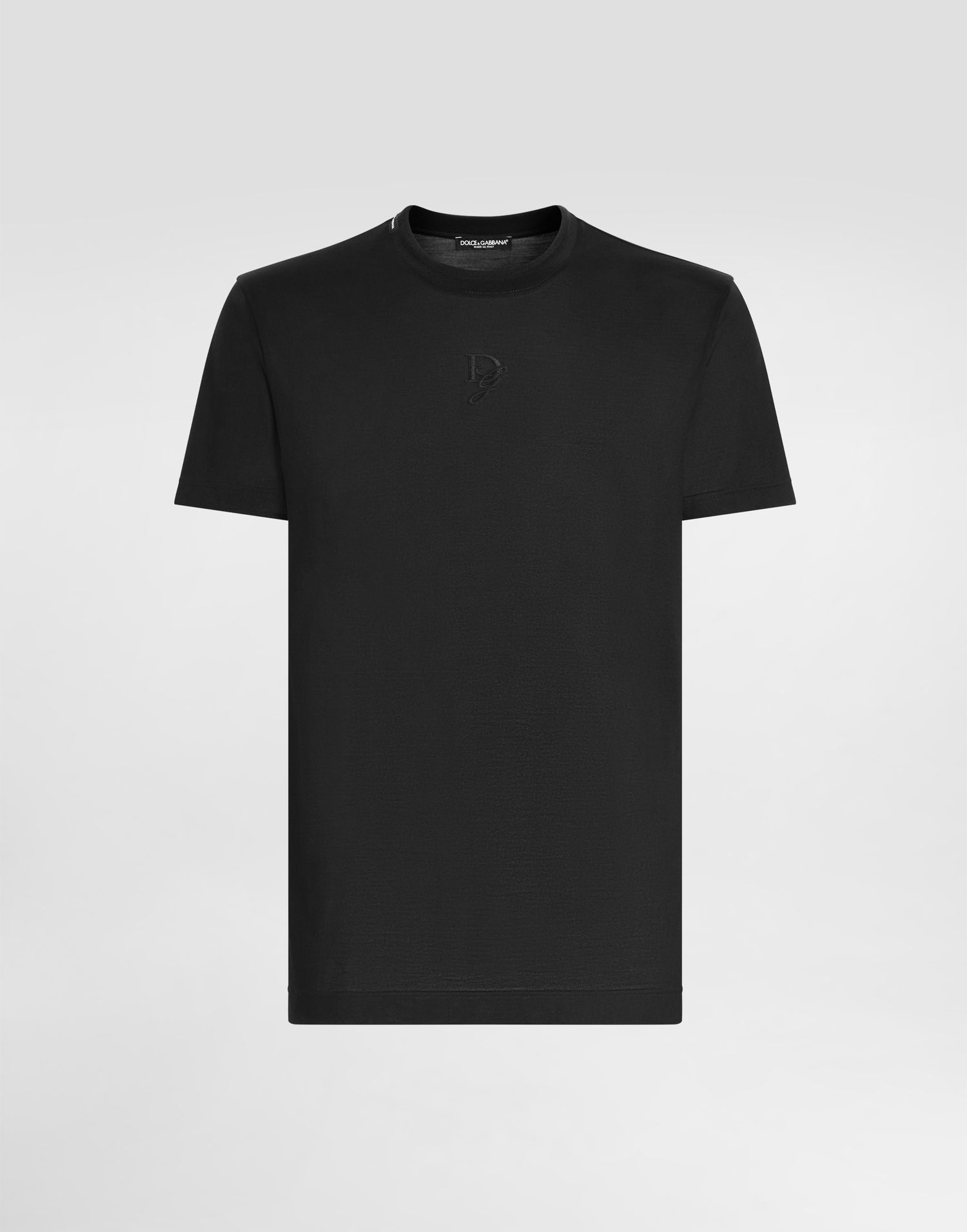 Tričko Dolce & Gabbana Dolce & Gabbana Cotton T-Shirt with DG Logo Čierna | G8RN8ZFU75FN0000, 0
