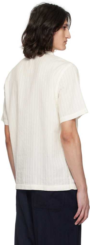 Košeľa Universal Works Universal Works Road Striped Casual Shirt Biela | 30666, 2