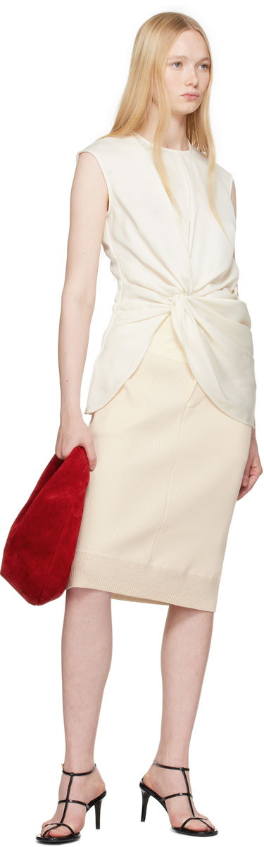 Taška cez rameno Khaite KHAITE Medium Olivia Suede Shoulder Bag Červená | H6015-726, 3