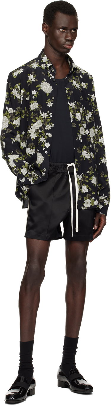 Košeľa Tom Ford Tom Ford Crepe De Chine Floral Print Fluid Fit Shirt Čierna | HRO003-FMS043S25, 3
