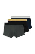 Three-pack Assorted Cotton-Blend Trunks