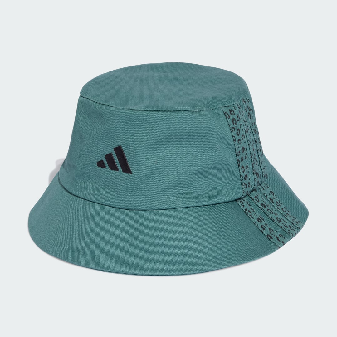 Klobúk adidas Performance Sportswear 3-Stripes Leopard Graphic Bucket Hat Zelené | JW8671, 0