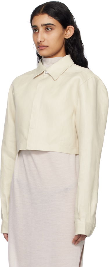 Košeľa Rick Owens Rick Owens Hollywood Linen Twill Cropped Shirt Béžová | RP01E7240 TWL, 3