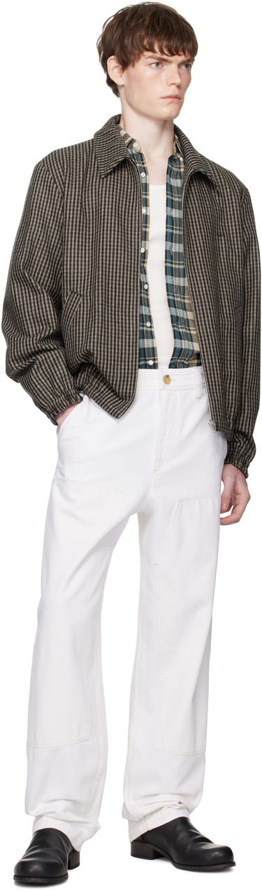 Bunda A.P.C. A.P.C. Gilbert Houndstooth Zip Jacket Hnedá | WOASP-M32018, 3