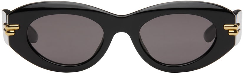 Slnečné okuliare Bottega Veneta Black Mitre Oval Sunglasses Čierna | BV1322S-001