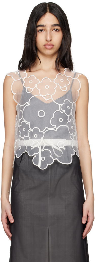 Tielko Cecilie Bahnsen Cecilie Bahnsen Alfie Organza Top Biela | 1.25RTW11029 ALFIE TOP, 0