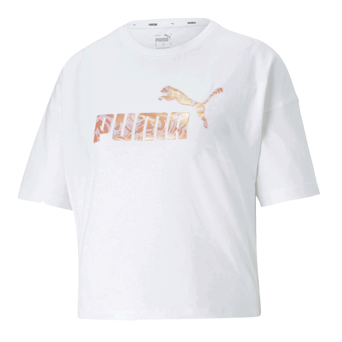 Crop Top Puma Floral Vibes Cropped Tee Biela | 671594-02, 0