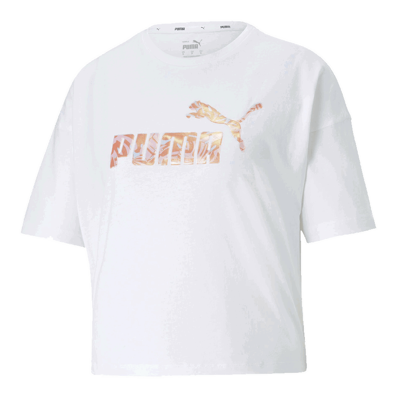 Crop Top Puma Floral Vibes Cropped Tee Biela | 671594-02