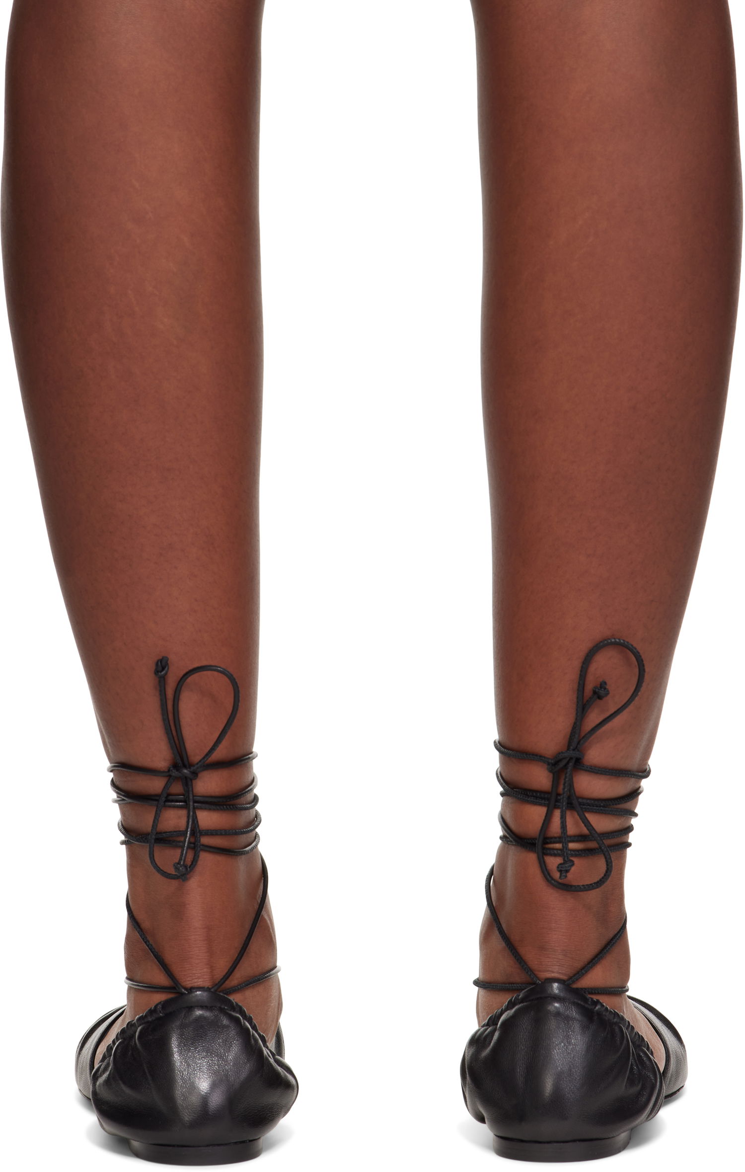 Tenisky a topánky LANVIN Lanvin Mesure Lace-Up Leather Ballerina Flats Čierna | FW-SAMS0W-NAPA-E25, 1