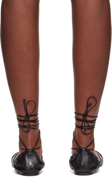 Tenisky a topánky LANVIN Lanvin Mesure Lace-Up Leather Ballerina Flats Čierna | FW-SAMS0W-NAPA-E25, 1