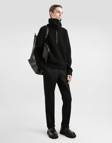 Sveter Dolce & Gabbana Wool Cardigan With Logo Tag Čierna | GXW42TJCVWKN0000, 1