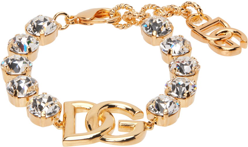Náramok Dolce & Gabbana Gold Crystal Logo Bracelet Metalická | WBO4S4 W1111, 0