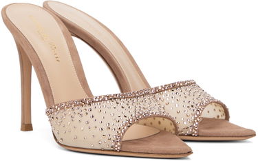 Tenisky a topánky Gianvito Rossi Rania Crystal Embellished Mules Béžová | G16730.15RIC.COZ, 3