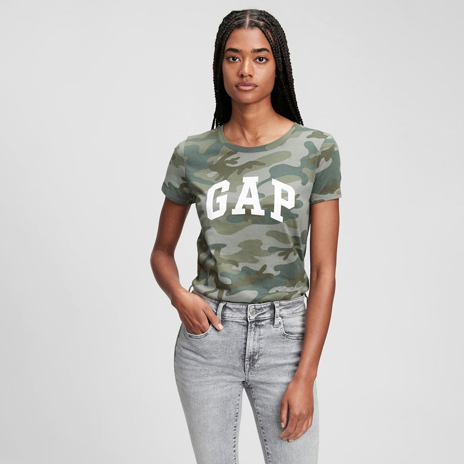 Tričko GAP Logo Tee Camouflage Zelené | 268820-28, 0