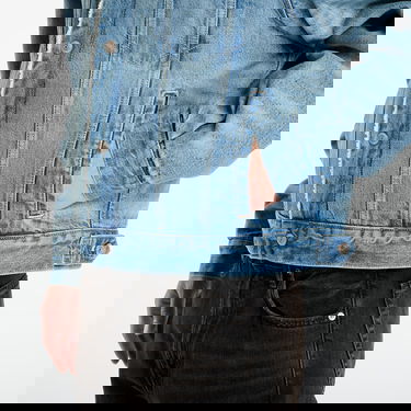 Bunda CALVIN KLEIN Jeans 90S Sherpa Trucker Jacket Blue Modrá | LV04RD737G 01J, 1