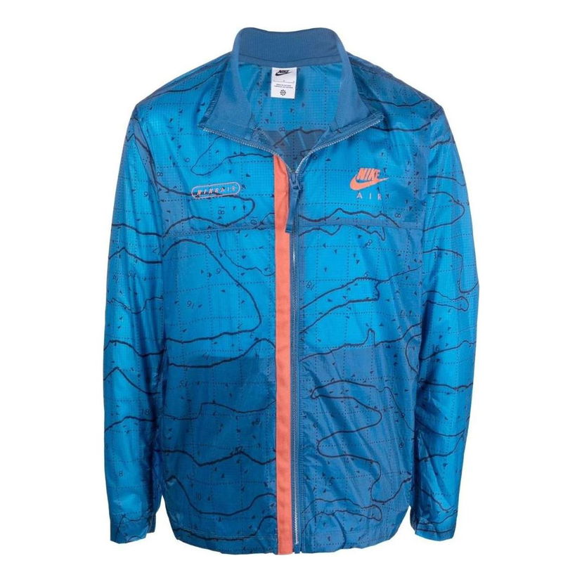 Vetrovka Nike Stripe Stand Collar Jacket Modrá | DN2112-407