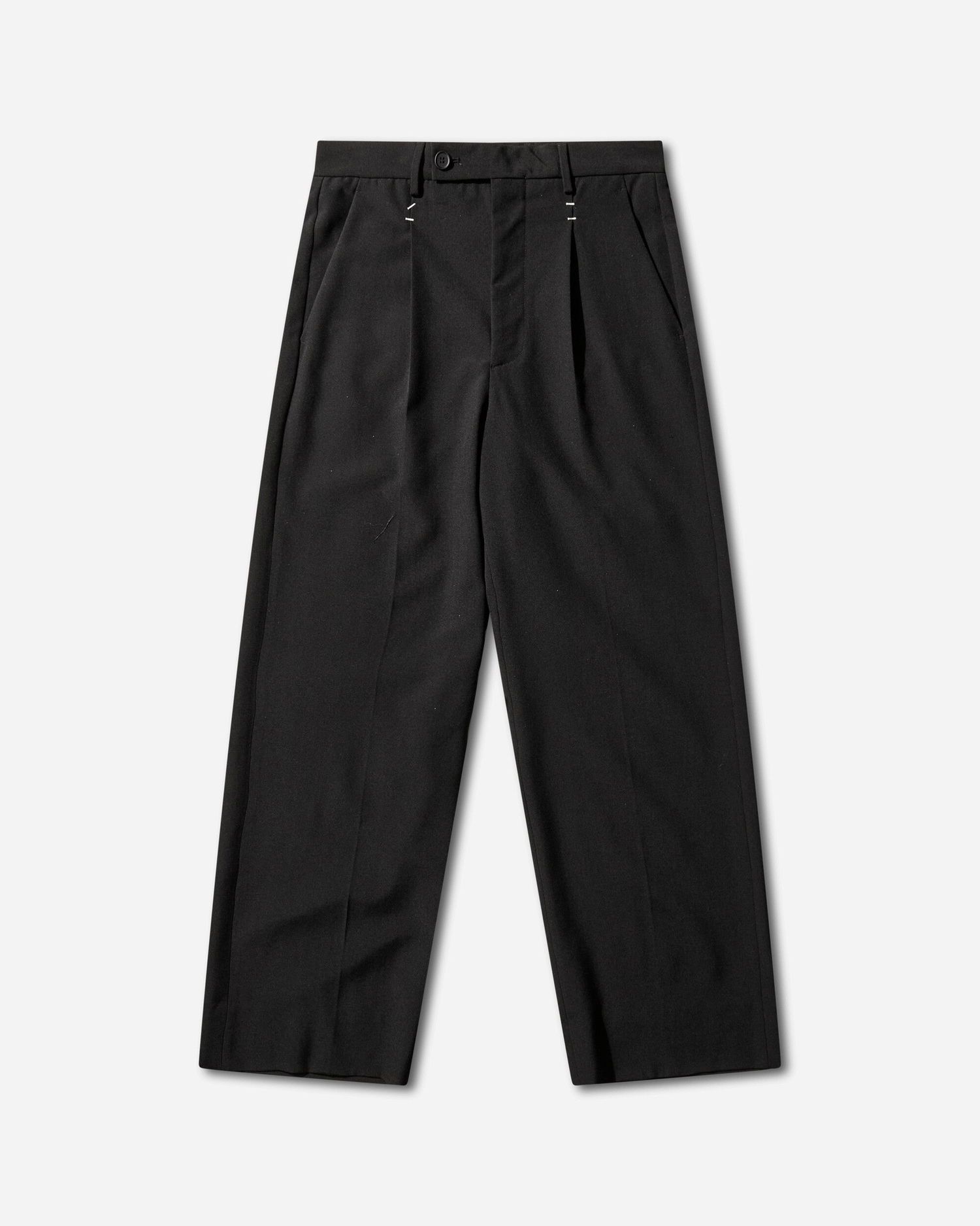 Nohavice Maison Margiela Stapled Pleated Wool Trousers Čierna | SH0KA0067 900, 1