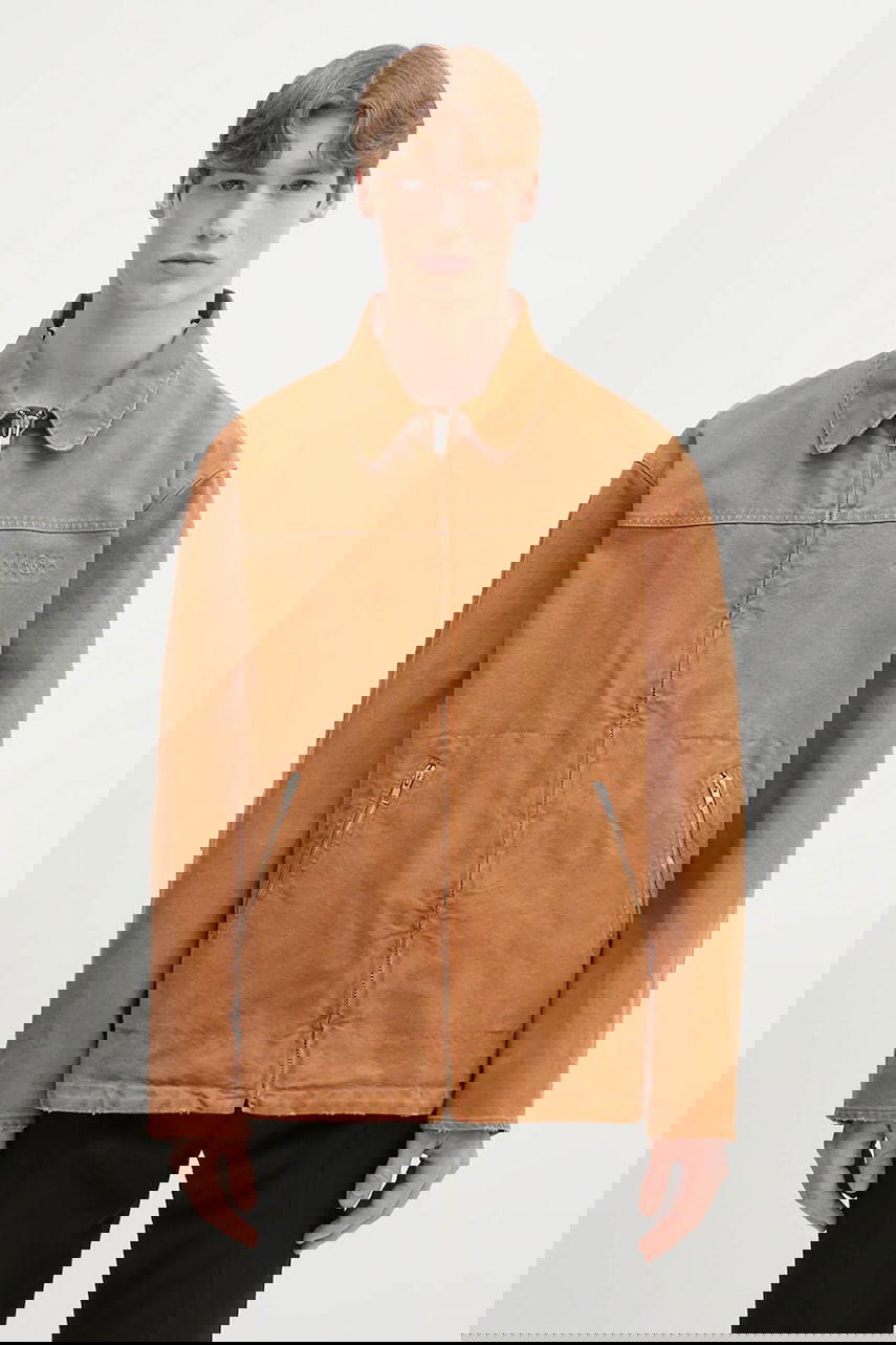 Bunda Maison Margiela MM6 Maison Margiela Collared Full-zip Utility Jacket Hnedá | SH0AM0048, 0