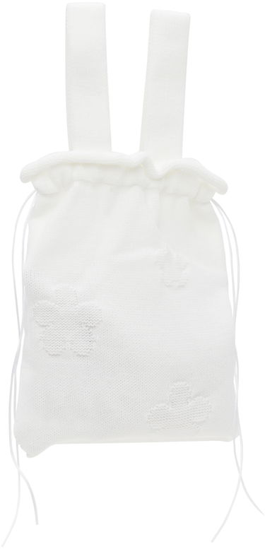 Športový vak Cecilie Bahnsen Cecilie Bahnsen Knit Drawstring Tote Bag Biela | 1.24BAG45014 UTE BAG, 2