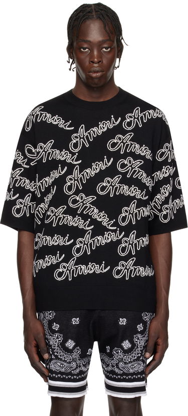 Tričko AMIRI Script Knit Sweater Čierna | AMKNTE1028, 0