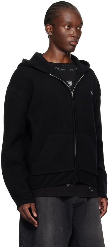 Mikina We11done We11done Knit Zip-Up Hoodie Čierna | WD-KJ2-24-609-M-BK, 1