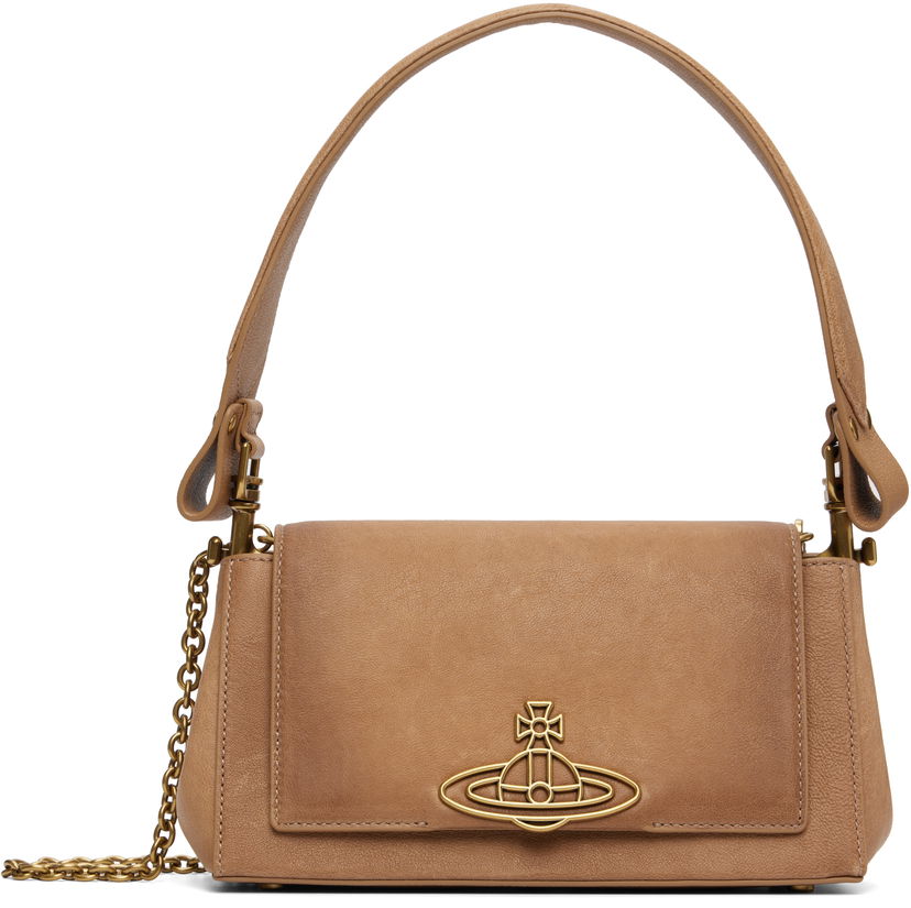 Taška cez rameno Vivienne Westwood Vivienne Westwood Hazel Medium Shoulder Bag Béžová | 4602000LW-L00A8-