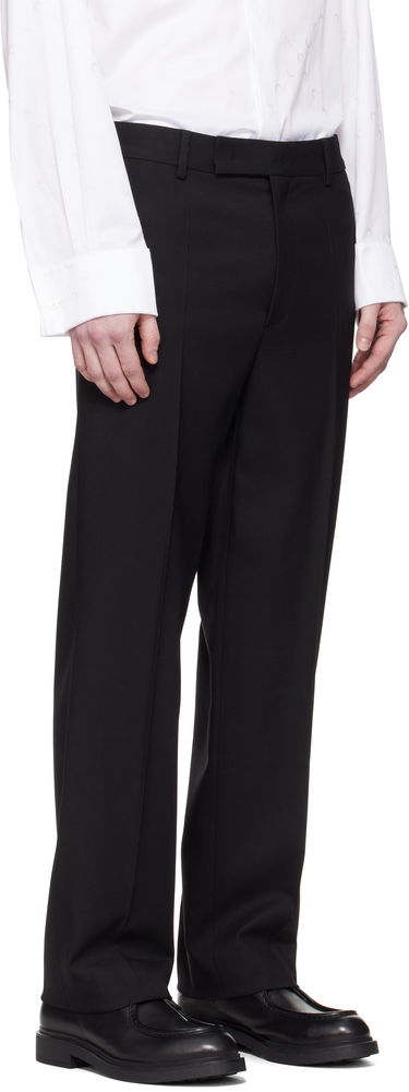 Nohavice Marine Serre Marine Serre Virgin Wool Twill Pleated Trousers Čierna | MPA069A RWOV0001, 1