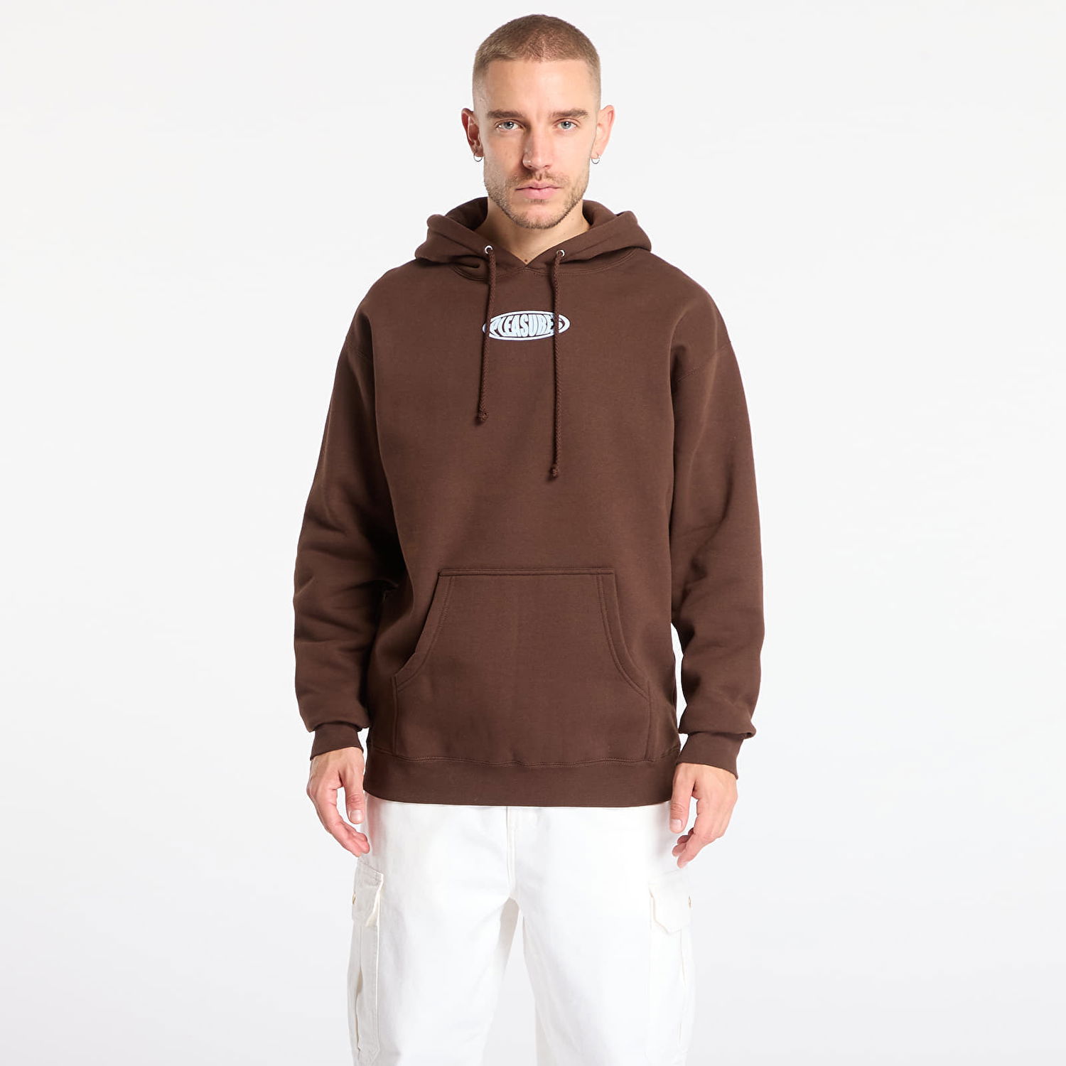 Mikina Pleasures PLEASURES Overview Hoodie Hnedá | P25F083-BROWN, 0
