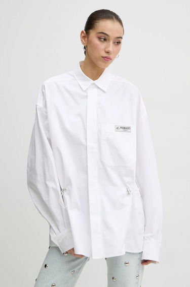 Košeľa Fiorucci Fiorucci Relaxed Fit Shirt with Classic Collar Biela | U01FMTLO230CO02WH01, 0